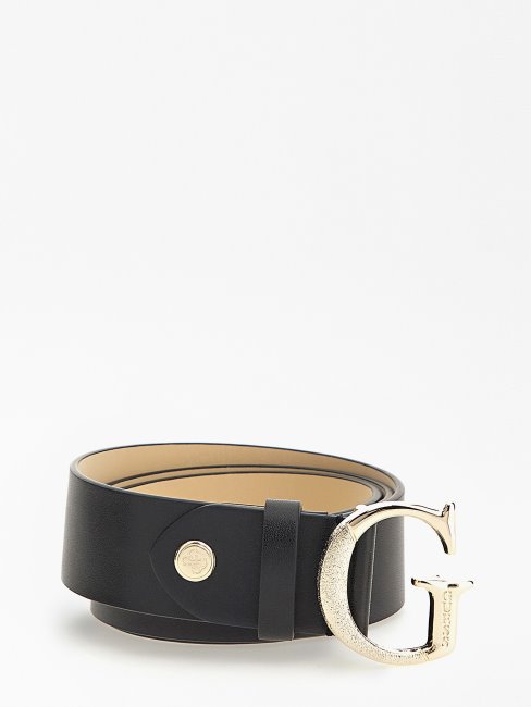 Ceinture à Fermeture Logo Ginevra Noir Guess