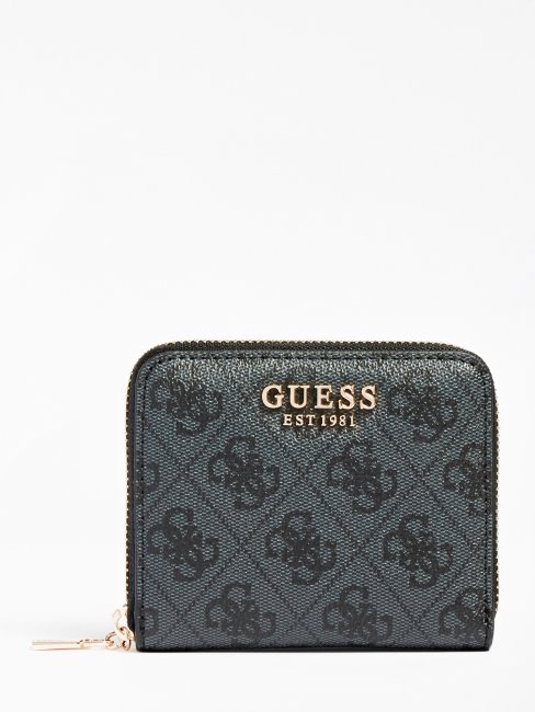 Mini Portefeuille Guess Gris Laurel 4g Logo