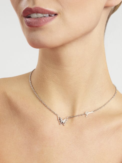Collier Fly-away Guess En Argent