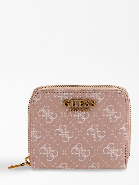 Laurel 4g Logo Mini Portefeuille Rose Guess