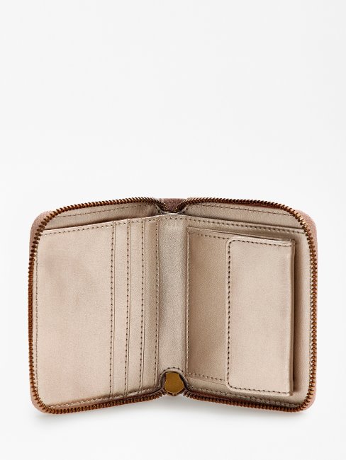 Laurel 4g Logo Mini Portefeuille Rose Guess