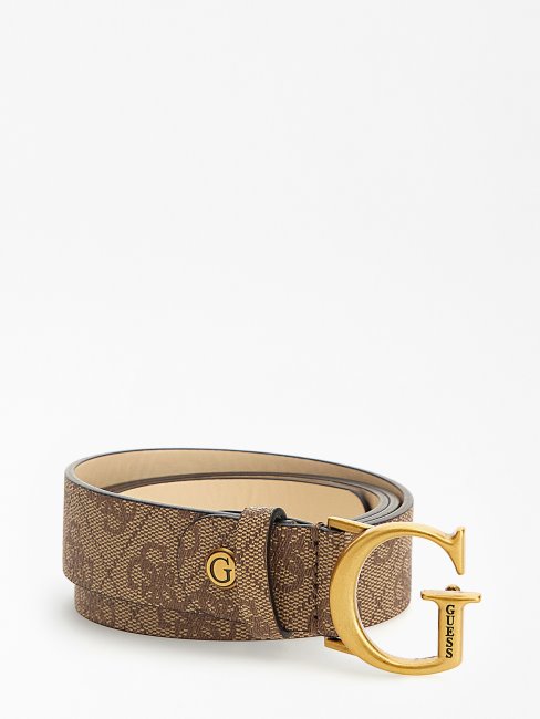 Ceinture Logo Ginevra 4g Beige Guess