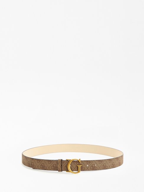 Ceinture Logo Ginevra 4g Beige Guess