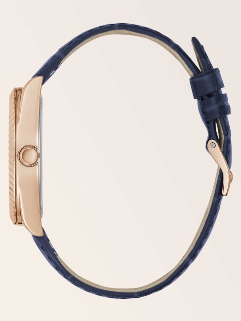 Montre Calendrier En Cuir Or Rose Guess