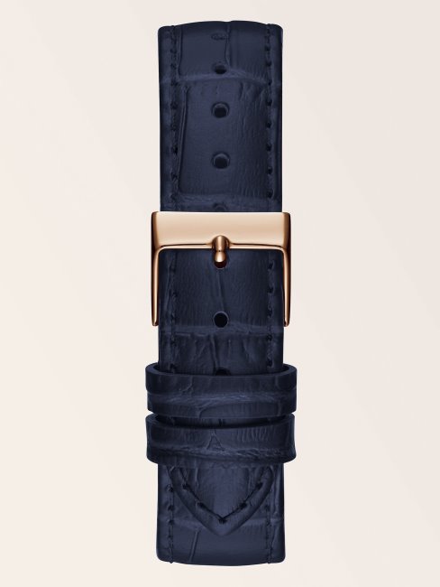 Montre Calendrier En Cuir Or Rose Guess