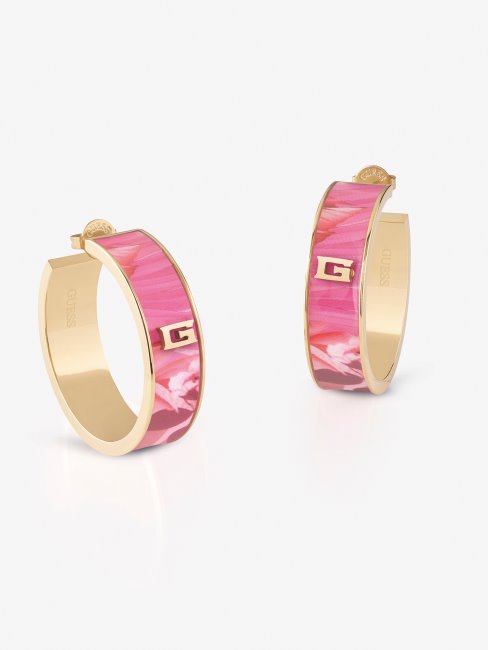 Boucles D'oreilles Foulard Guess Multi Roses