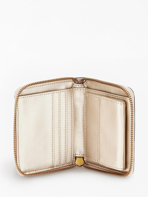 Ginevra 4g Logo Mini Portefeuille Crème Guess
