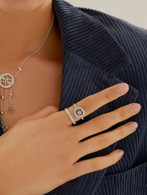 Bague Pivoine En Fleurs 'devinez Argent