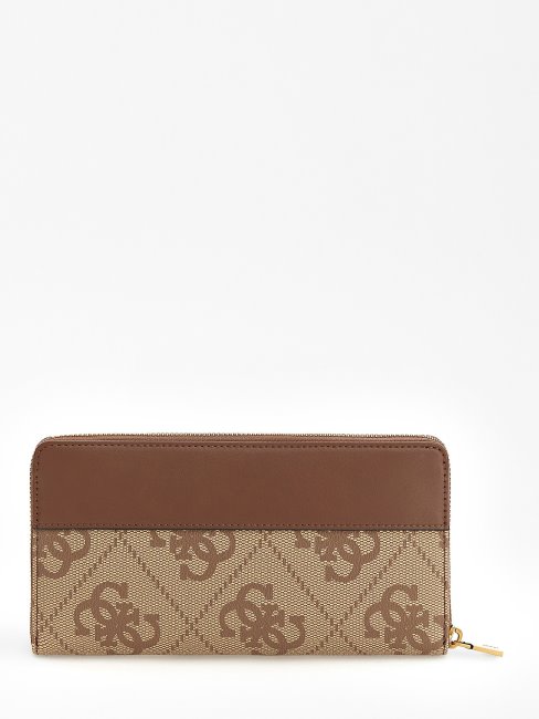 Portefeuille Guess Marron Berta 4g Logo Maxi