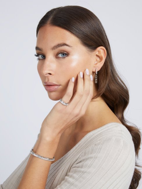 Boucles D'oreilles D'amour Sous-marines En Argent Guess