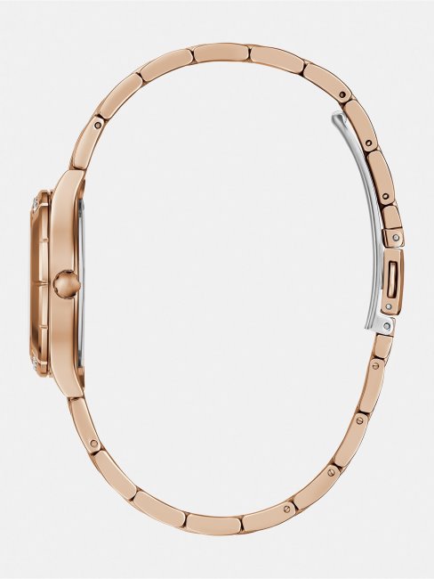 Montre Multifonction Guess En Or Rose Et Cristaux