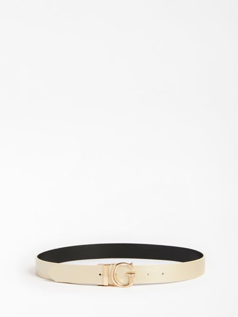 Ceinture Réversible Métallisée Guess Noir