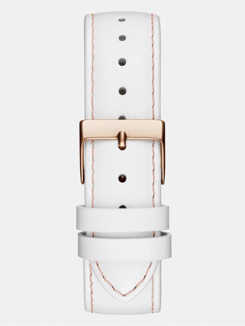 Montre Analogique Bleu Guess En Cuir Véritable