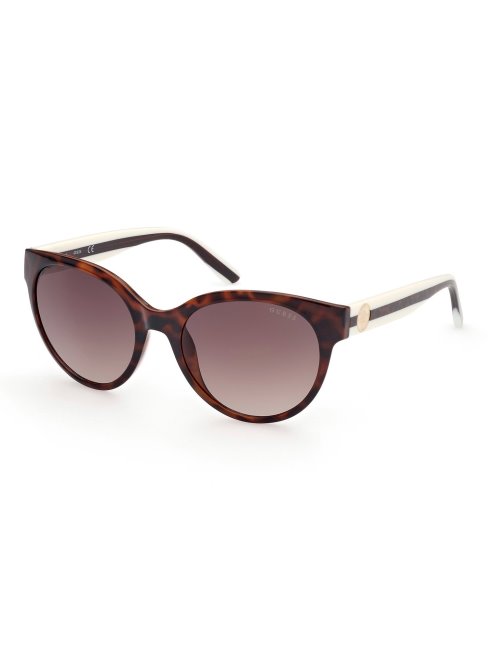 Lunettes De Soleil Rondes Marron Modèle Guess