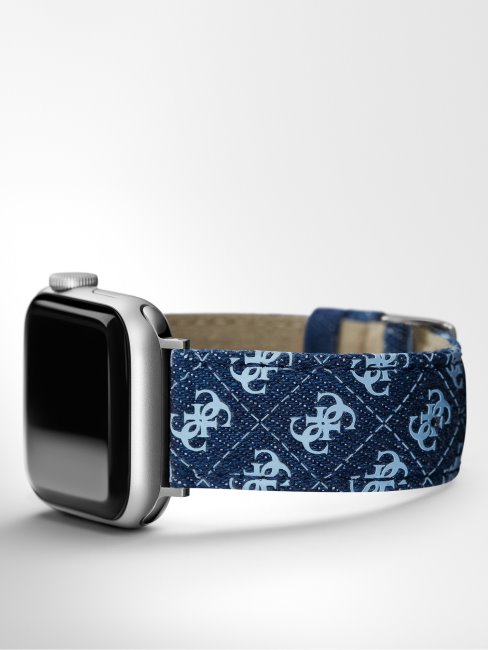 Bracelet Guess En Cuir Pour Apple Watch Rose