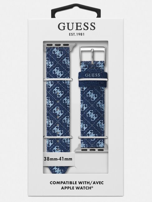 Bracelet Guess En Cuir Pour Apple Watch Rose