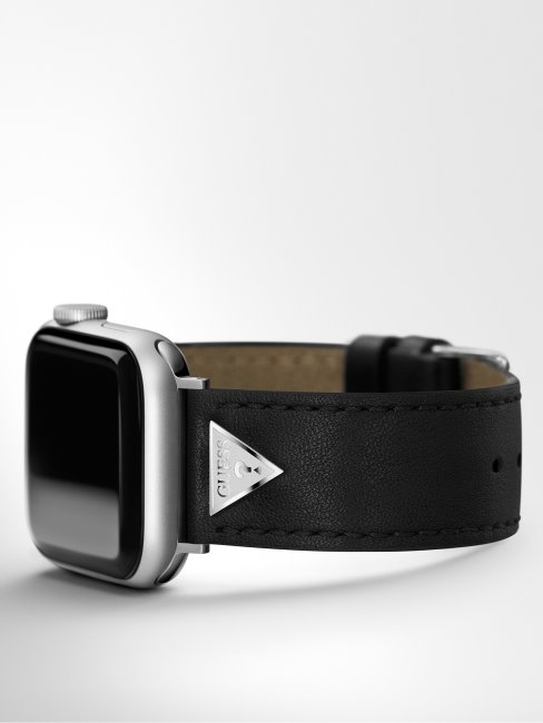 Guess Bracelet En Cuir Pour Apple Watch Noir