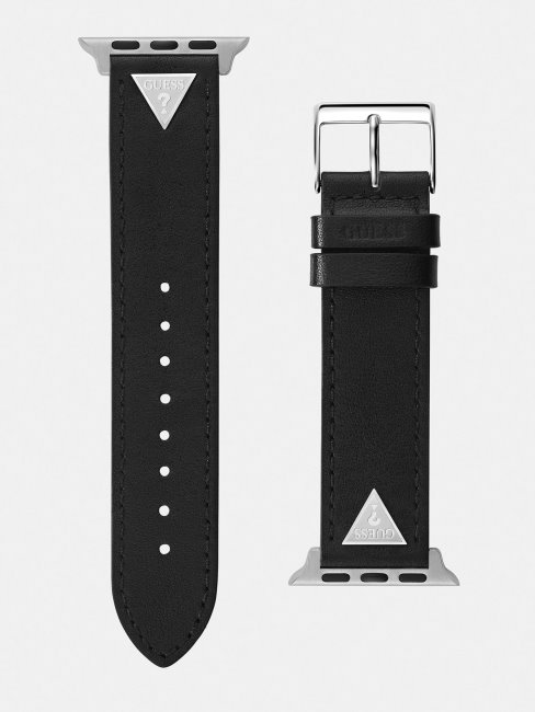 Guess Bracelet En Cuir Pour Apple Watch Noir