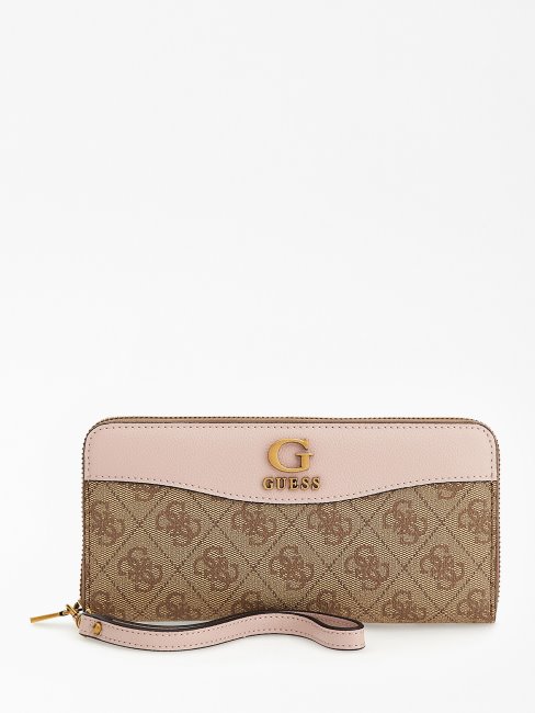 Portefeuille Rose Nell 4g Logo Maxi Guess