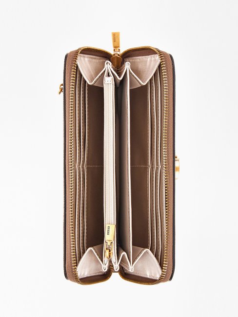 Portefeuille Rose Nell 4g Logo Maxi Guess