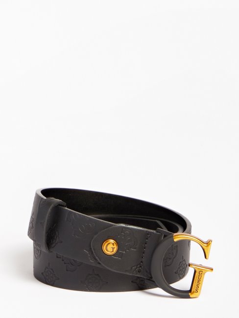 Ceinture Noire G Vibes 4g Peony Logo Guess
