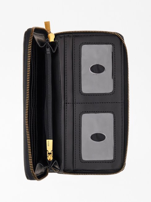 Portefeuille Berta 4g Logo Maxi Guess Gris