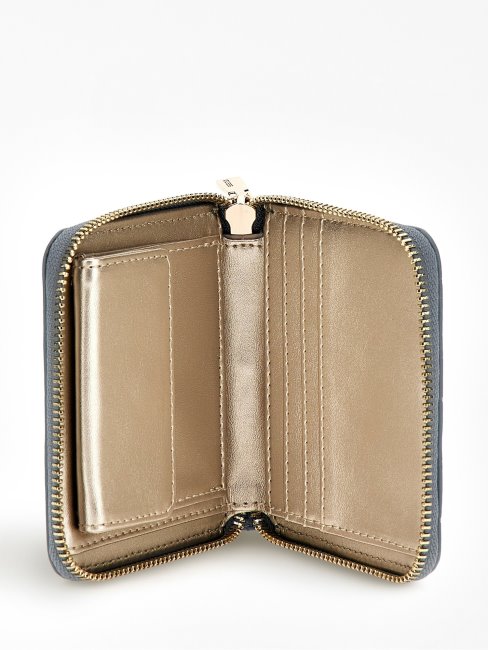 Guess Mini Portefeuille Bleu Clair à Logo Estampé La Femme