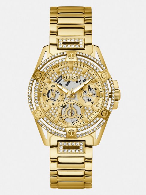 Montre à Cristaux Multifonctions Bleu Guess