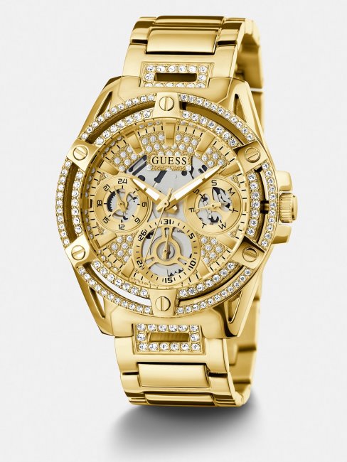 Montre à Cristaux Multifonctions Bleu Guess