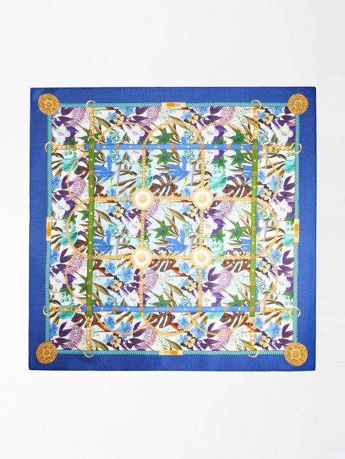 Keffieh Imprimé Fleuri Bleu Guess