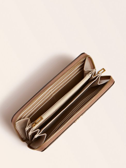 Portefeuille Maxi Katey Croco Crème Guess