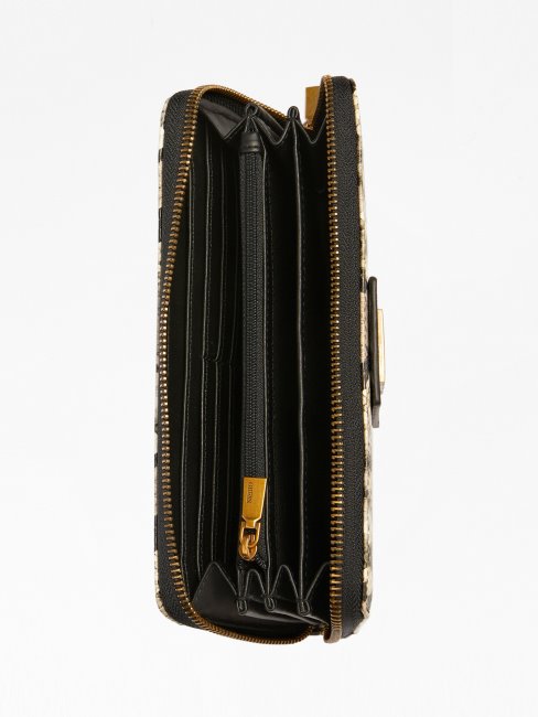 Portefeuille Maxi Imprimé Python Alva Guess Multi Beige