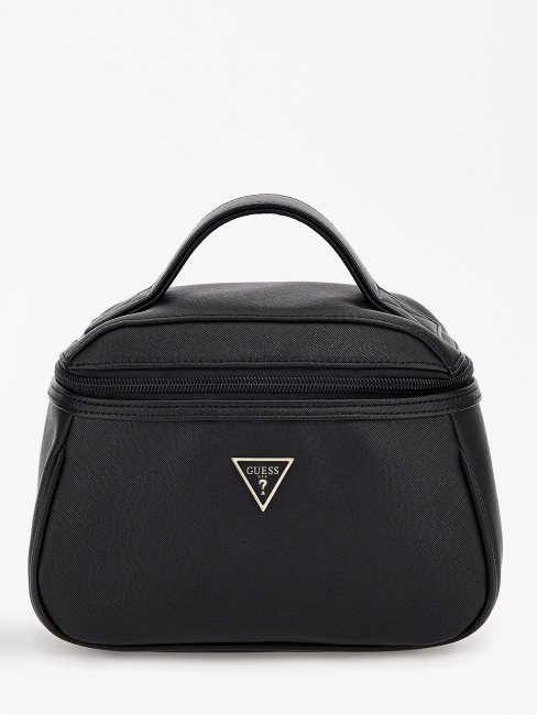 Trousse De Toilette Guess Saffiano Logo Noir