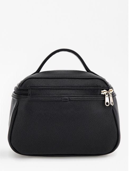 Trousse De Toilette Guess Saffiano Logo Noir