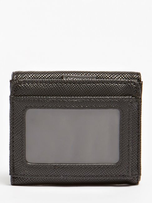 Porte-cartes De Crédit Guess Laurel Saffiano Noir