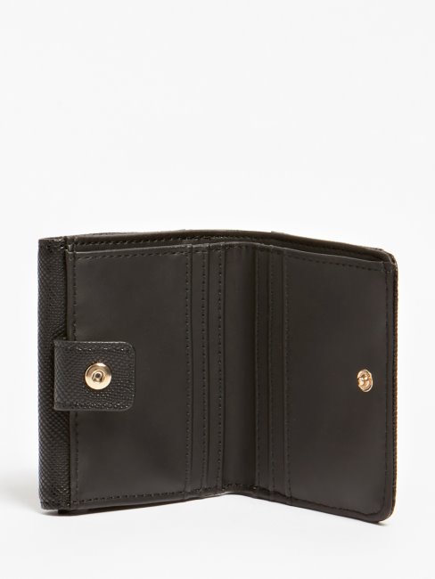 Porte-cartes De Crédit Guess Laurel Saffiano Noir