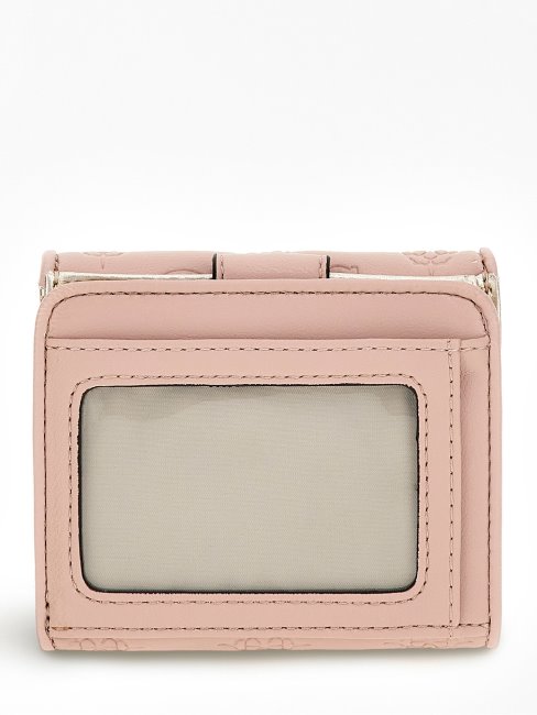 Mini Portefeuille Rose à Logo Abey Estampé Guess