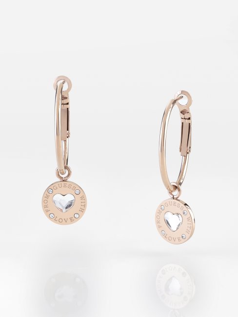 De-devinez-avec-amour-boucles D'oreilles Ou Rose