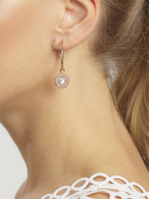 De-devinez-avec-amour-boucles D'oreilles Ou Rose