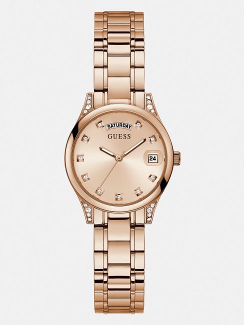 Montre Calendrier Cristal Ou Rose Guess