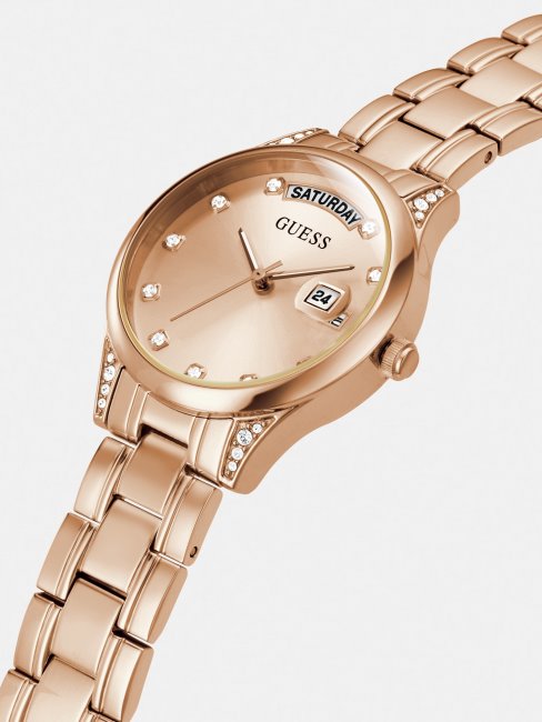 Montre Calendrier Cristal Ou Rose Guess