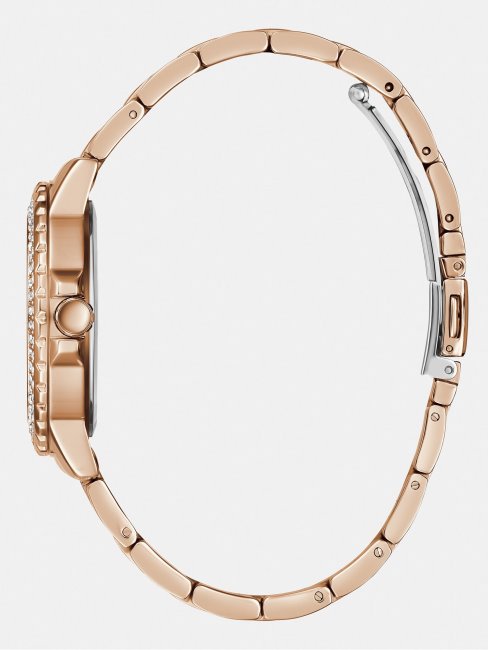 Montre Multifonctions En Cristal D'or Rose Guess