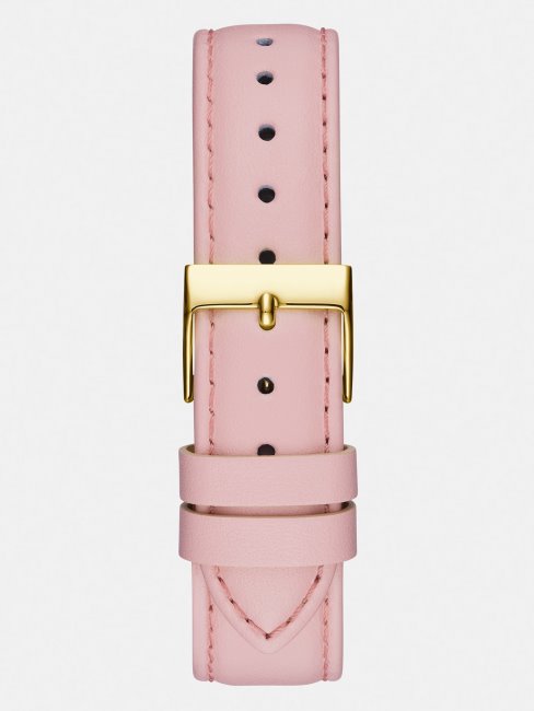 Montre Analogique Cuir Argent Guess