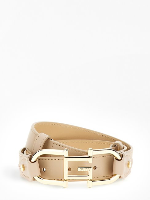 Ceinture Guess Alva Logo Creme