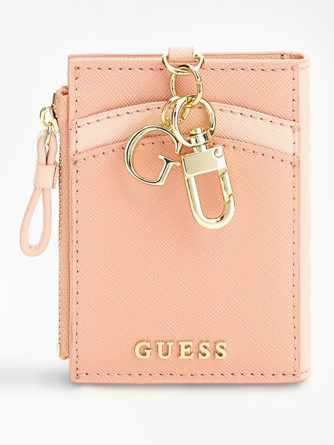 Porte-clés Carte De Crédit Rose Guess