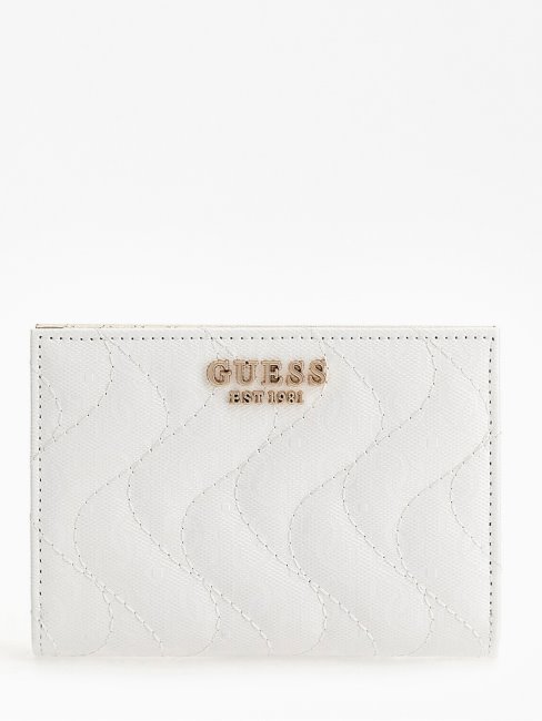 Portefeuille Guess Sasky 4g Logo Blanc