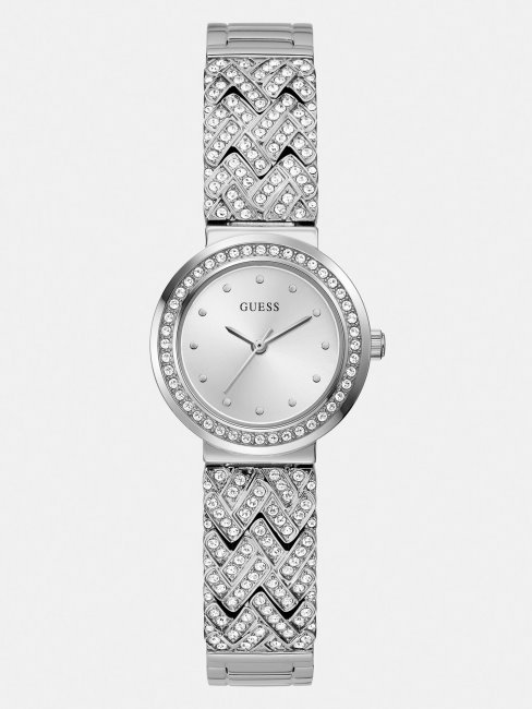 Montre Analogique Guess Argentée à Cristaux
