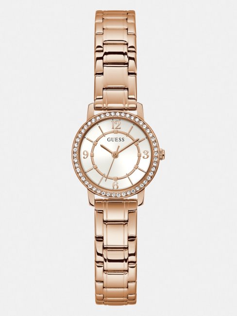 Montre Analogique Guess En Or Rose Et Cristaux