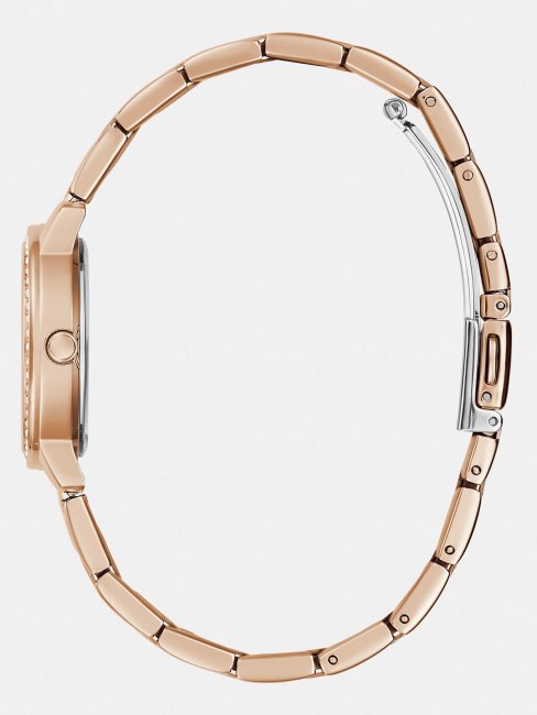 Montre Analogique Guess En Or Rose Et Cristaux