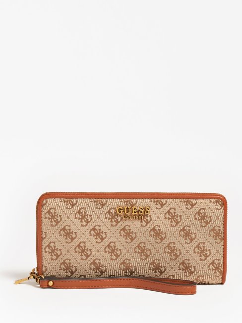 Portefeuille Guess Aviana 4g Marron Maxi Logo